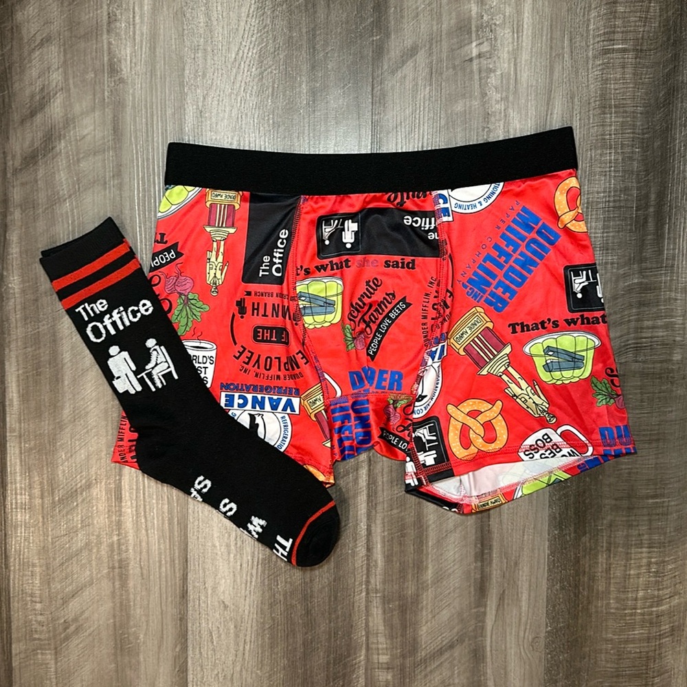 The Office Boxer Brief and Socks Combo Set - Large